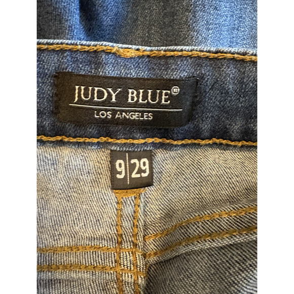 Judy Blue Jeans Women's 9/29 Straight Fit High Rise Distressed Cropped JB82115DK - Picture 9 of 16